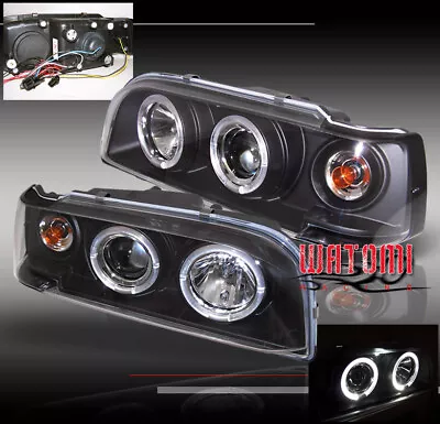 New Halo Projector Headlights Lamps Black For 95 96 97 Volvo 850 • $251.95