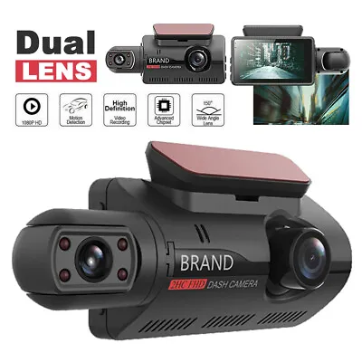 $30.49 • Buy 1080P Car DVR 3  Dual Lens Dash Cam Video Recorder Camera G-sensor Night Vision