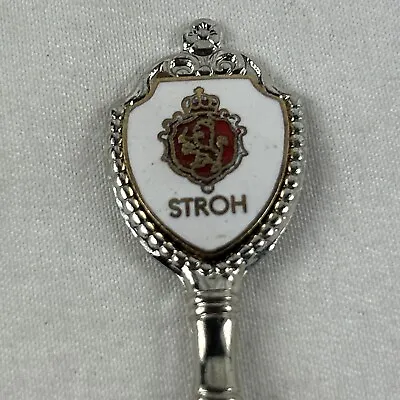 Stroh Brewing Detroit Michigan Souvenir Spoon 4.5” Silver Tone Made In USA Fort • $5