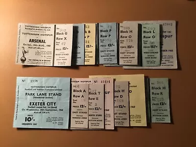 £5 • Buy 68/9 TICKETS Tottenham Spurs (listed Individually) 1968/1969