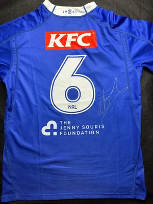 $51 • Buy Matt Burton Signed Canterbury Bulldogs 2023 Home Jersey NRL ** Photo Proof **
