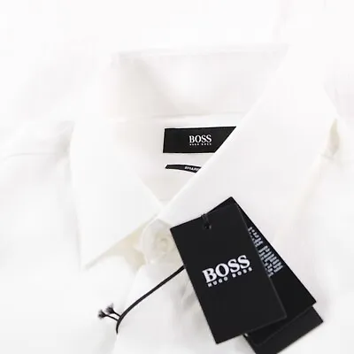 $125.99 • Buy Hugo Boss NWT Dress Shirt Size 16.5 32 / 33 Sharp Fit Solid White Cotton