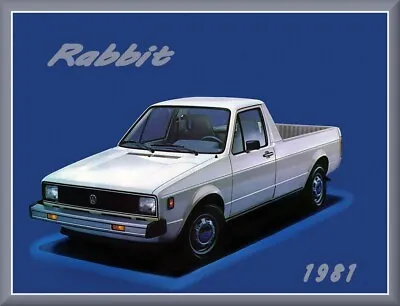 1981 Volkswagen Rabbit Pickup Truck VW Refrigerator Magnet 42 MIL Thickness • $5.35