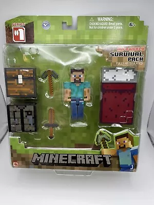 Minecraft Overworld Survival Pack Steve Series 1 Action Figure NEW • $19.99