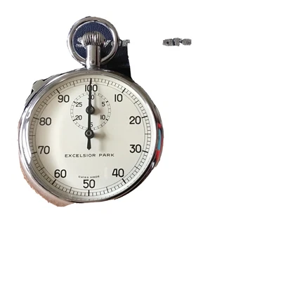 £99 • Buy EXCELSIOR PARK  Silver Plated Pocket Stopwatch Chronometer Swiss Made 50mm