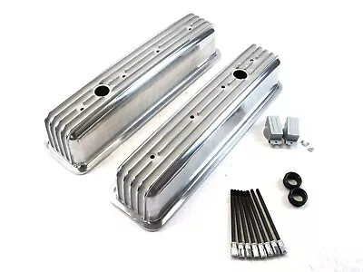 1986-Up Chevy 283-350 Tall Aluminum Finned Vortec Valve Cover Polished E41021P • $94.99