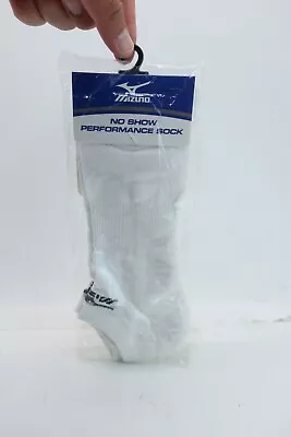 Mizuno Men's White Large No Show Performance Sock (1 Pair) • $13.99