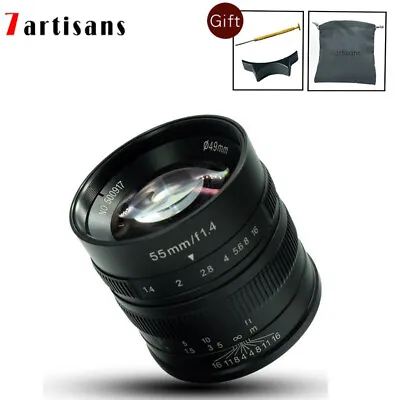 7artisans 55mm F1.4 APS-C Manual Fixed Lens For Fuji X Mount Cameras +Free Gift • £86.40