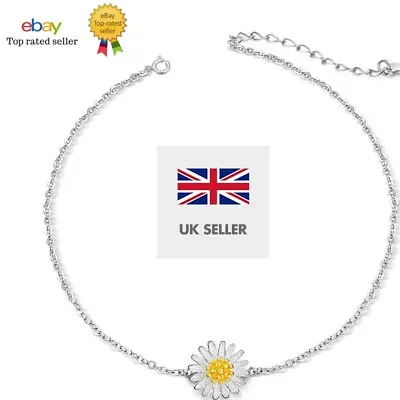 £2.20 • Buy Charm Daisy Flower Silver Ankle Anklet Chain Bracelet Foot Jewellery UK SELLER