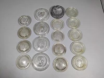 Lot Of 18 Assorted Vintage Ball Presto Atlas Glass Canning Lid Inserts Mason Jar • $20