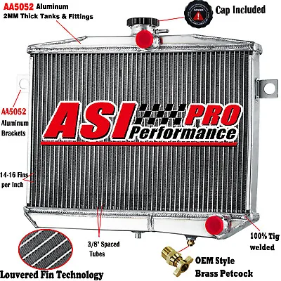 3 Rows Aluminum Radiator For 1959-1970 Volvo Amazon P1800 W/B18 B20 GT Manual MT • $184.95