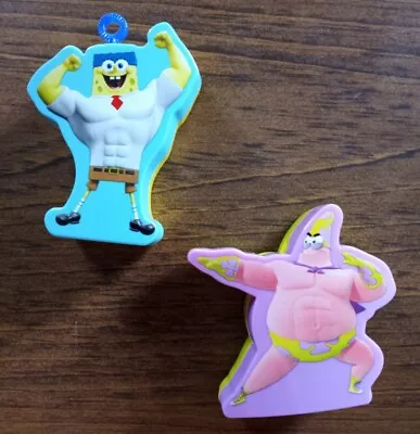 2015 McDonald's SpongeBob Movie Drinking Straw Toppers ~ SpongeBob & Patrick • $1