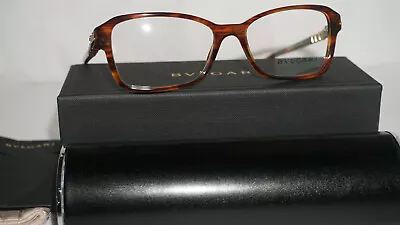 BVLGARI Eyeglasses New Authentic Havana Crystals BV4090B 816 54 16 135 • $183.77