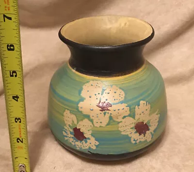 Vintage 1971 Pacific Stoneware Inc. Pottery Vase Signed B. Welsh 5''  Home Decor • $25.99
