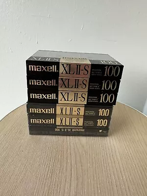Lot Of 6 Maxell XLII-S 100 Blank Cassette Tapes SEALED NEW • $43