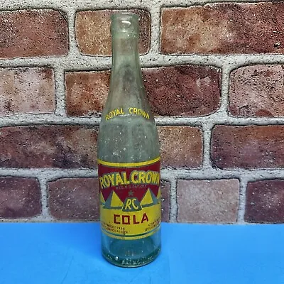 Vintage Royal Crown RC Cola 12 Oz Bottle Pyramids 1936 Nehi Co Akron Ohio 1947 • $24.99