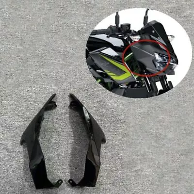 Side Nose Headlight Cover Trim Fairing Bright Black For Kawasaki Z400 2018-2023 • $56.21