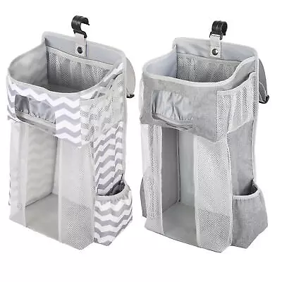 Hanging Diaper Caddy Baby Nursery Organizer Bag For Crib Changing Table • $48.69