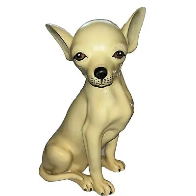 Life Size Chihuahua Dog Statue - Rare Vintage 70s - Marwal Inc. Glazed Off White • $80