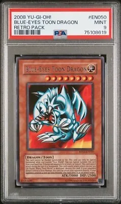 Blue-Eyes Toon Dragon RP01-EN050 PSA 9 Retro Pack 1 Yu-Gi-Oh! • £99