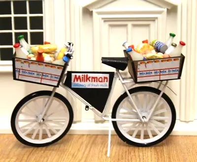 DOLLS HOUSE MINIATURE   (  Handcrafted Milkman Bike • £20