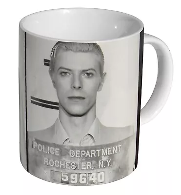 David Bowie Arrest Mugshot - Ceramic Coffee Mug / Tea Cup • £8.99