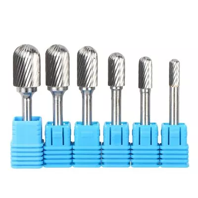 1/4  Shank Head Tungsten Carbide Point Burr Rotary Drill Bits Tool Files Cutter  • $45.48