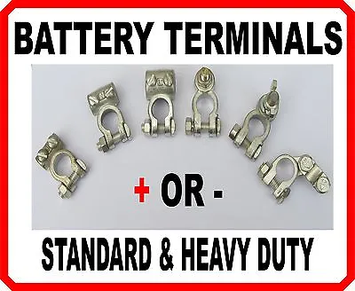 Battery Terminals +-positive Negative Heavy Brass Duty Clamps Wire Red Black • £2.75