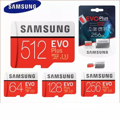 Samsung Micro SD Card EvoPlus Class10 U3 32GB 64GB 128GB 256GB 512GB Memory Card • £6.99