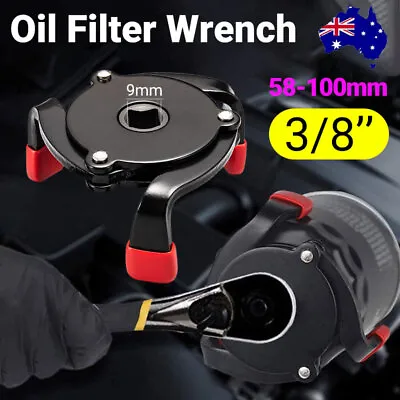 3 Jaw Oil Filter Wrench 58-100mm Range Auto-Adjust Removal Repair Tool Au Stock  • $15.85