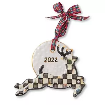 Brand New Mackenzie Childs Courtly Check Stag Ornament 2022 • $98