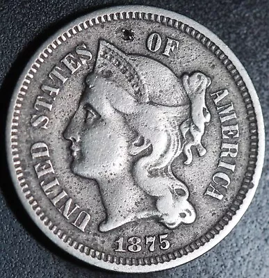 1875 Three 3 Cent Nickel • $24