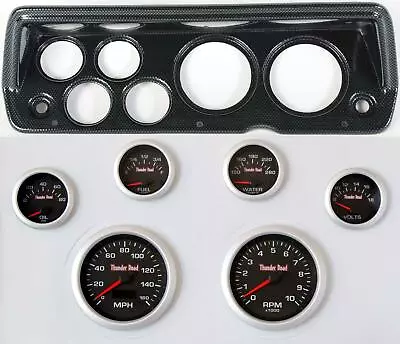 70-76 Mopar A Body Carbon Dash Carrier Concorse Black Face Gauges • $819.95