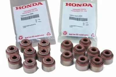 Genuine Honda Oem Acura Valve Stem Seal Set 16 Pieces B16 B17 B18 D16 H22 K20 • $65.55