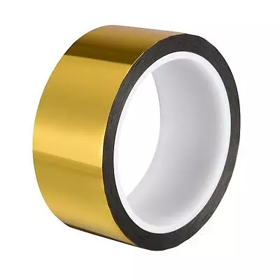 Gold Tone Metalized Mylar Tape 35mm X 50m/164ft Decor Tape For Graphic Arts • $18.34