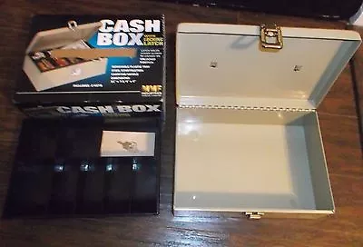 Mmf Steel Cash Box With Security Cable Locking Latch • $24.95