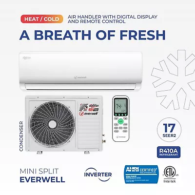 24000 BTU Air Conditioner Mini Split 17 SEER INVERTER Ductless Heat Pump 220V • $739