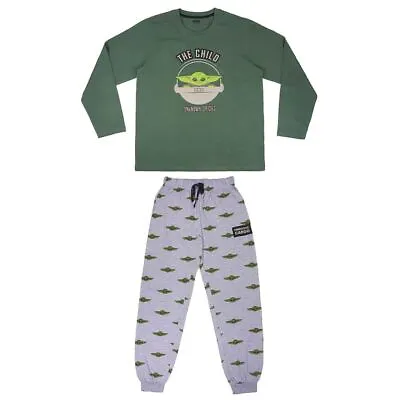 The Mandalorian The Child Long Sleeve Green Pyjama Set - Lounge Wear Night • £19.95