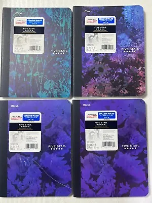 4 MEAD FIVE STAR Composition Notebook College RULED 100 Sheet 4 PCS NEW! • $15.99