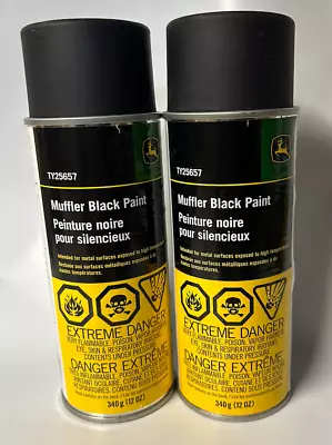 2 Cans- John Deere Muffler Black Spray Paint #TY25657 • $58.98