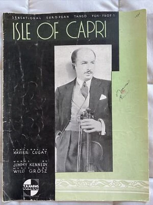 1934 Sheet Music Isle Of Capri Xavier Cugat - Will Grosz - Jimmy Kennedy • $10.99