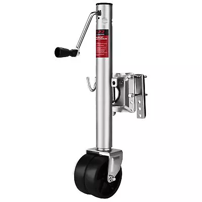 Bolt On 1500 Lb Capacity Marine Swivel Dual Wheels Trailer Tongue Jack NEW • $69.98