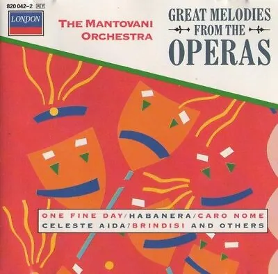 The Mantovani Orchestra : Great Melodies From The Operas CD Fast And FREE P & P • £1.99