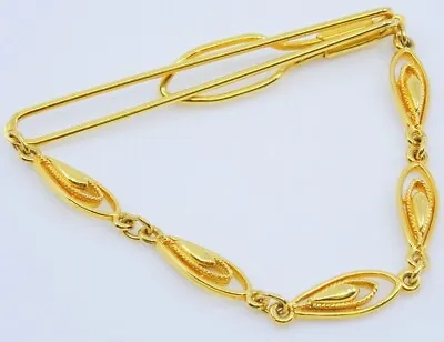 Tie Chain With Elegant Elongated Links Goldtone • $12.50