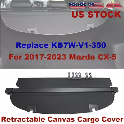For 2017-2023 Mazda CX-5 Retractable Cargo Cover 2WD 4WD Security Shade Canvas • $105.99