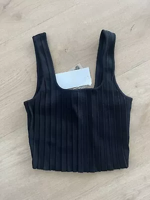 Kookai Stirling Black Scoop Crop Top New With Tags Size 0 Size 34-36 Or Size 6-8 • $39.99