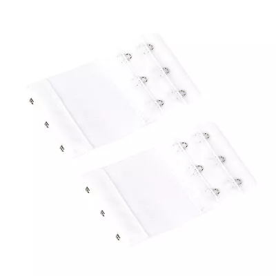 Bra Extender 3 Hook Elastic Extension Strap Plus Size Clip On Maternity White 2X • $4.60