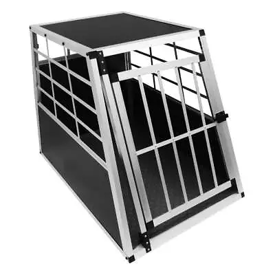 Monster Shop Pet Car Transport Crate Cage Large Aluminium Travel Customer Return • £65.99