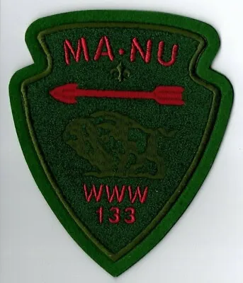 Boy Scout OA Lodge 133 Ma-Nu Chenille Jacket Patch C1 • $20