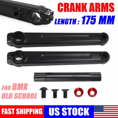 3PCS Cranks For BMX Old School Bike Crank Arms BMX 3-piece Cranks 175 Mm Chrome • $83.99